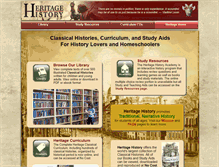 Tablet Screenshot of heritage-history.com